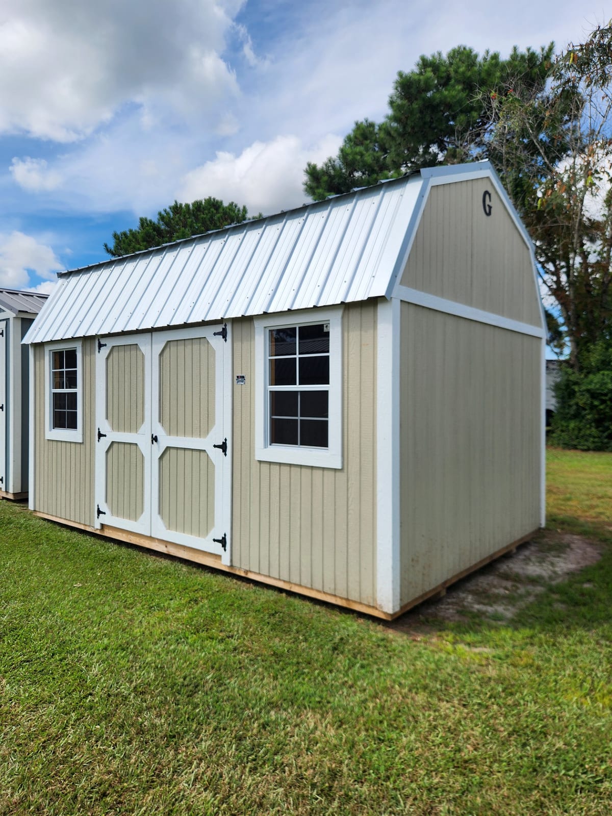 10x16 Side Lofted Barn at Toler's Coastal Structures - Newport