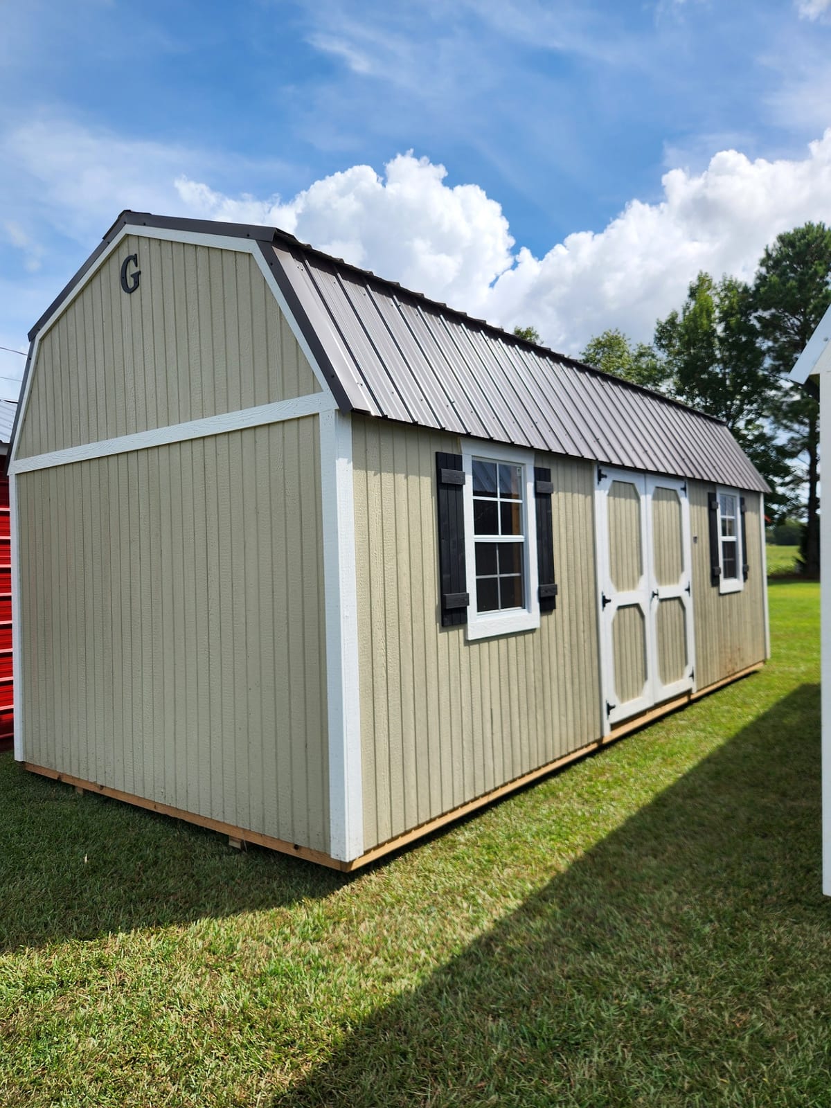 10x24 Side Lofted Barn at Toler's Coastal Structures - Newport