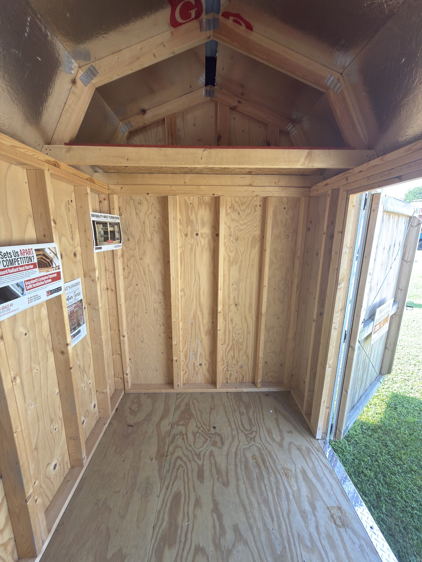 6x8 Side Lofted Barn at Toler's Coastal Structures - Newport