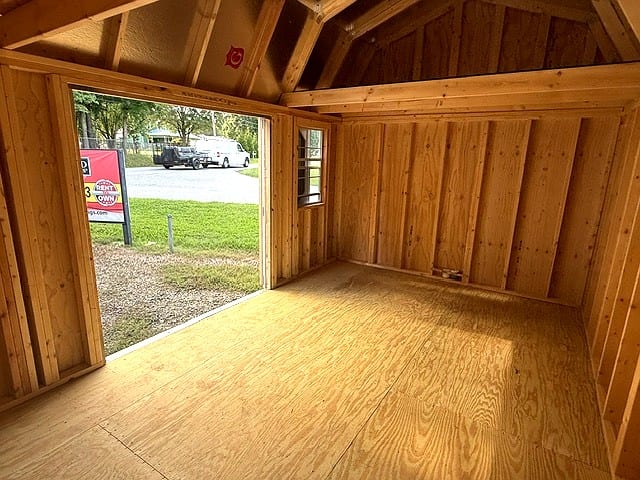 10x16 Side Lofted Barn at Graceland Portable Buildings of the Carolinas / Dixie Motors, LLC