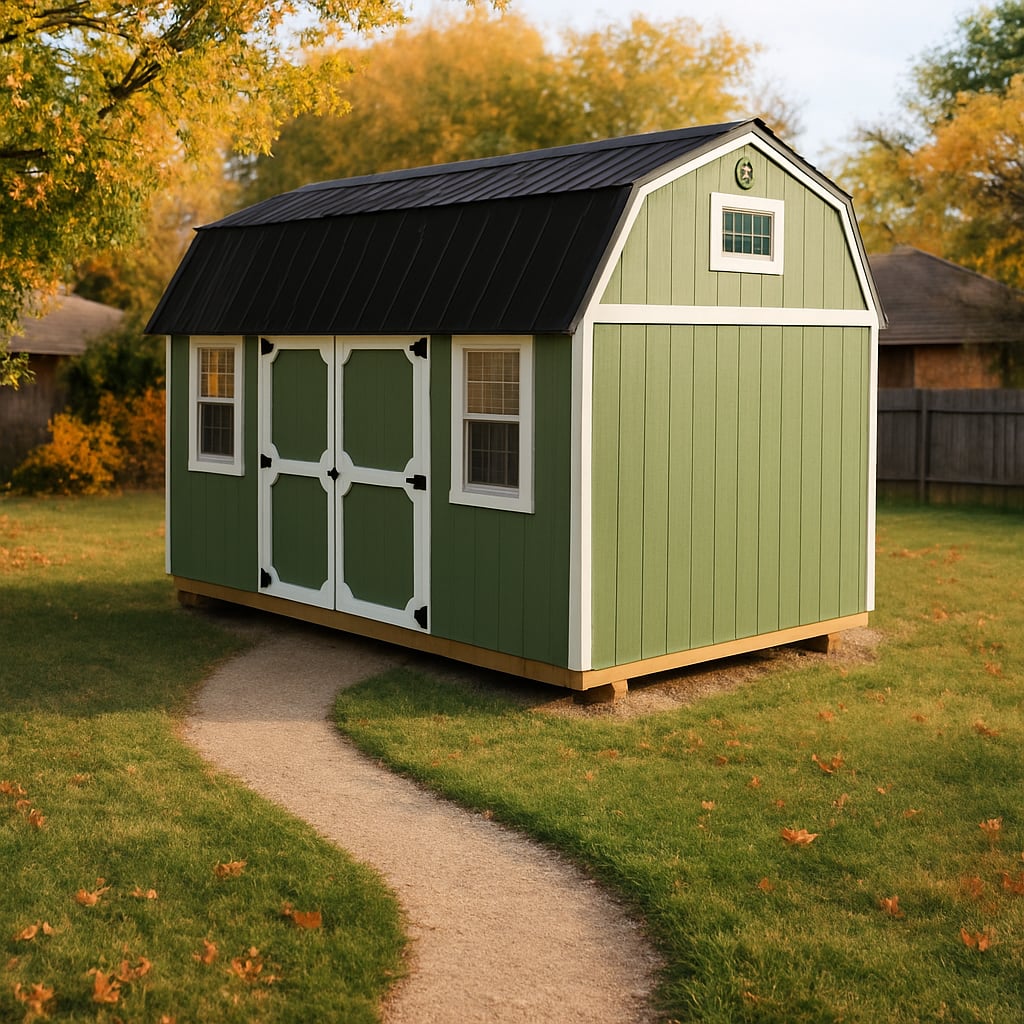 10x16 Side Lofted Barn at ACE Buildings - Graceland of Corpus Christi
