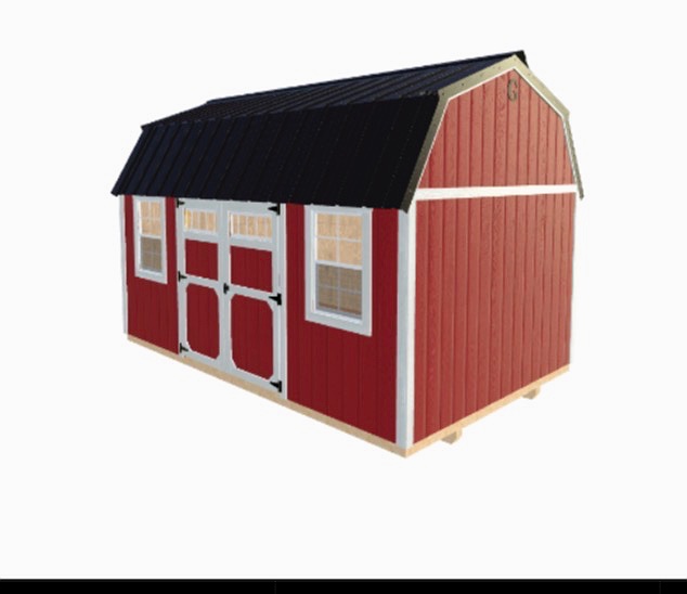 10x16 Side Lofted Barn at ACE Buildings - Graceland of Corpus Christi