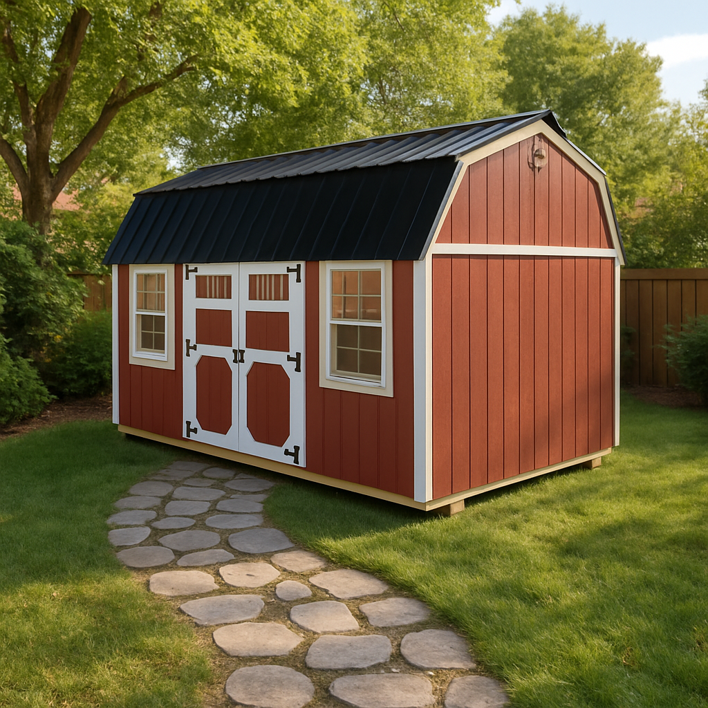 10x16 Side Lofted Barn at ACE Buildings - Graceland of Corpus Christi