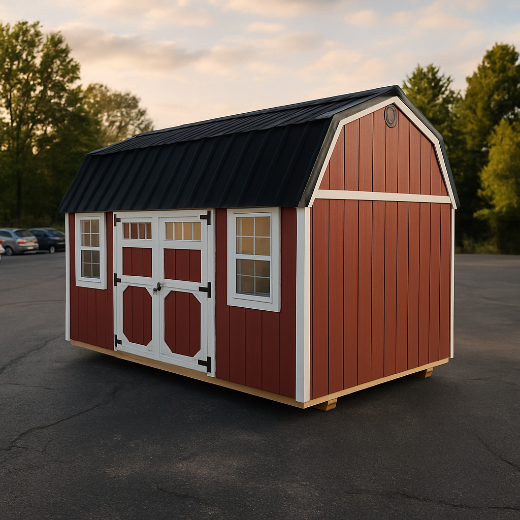 10x16 Side Lofted Barn at ACE Buildings - Graceland of Corpus Christi