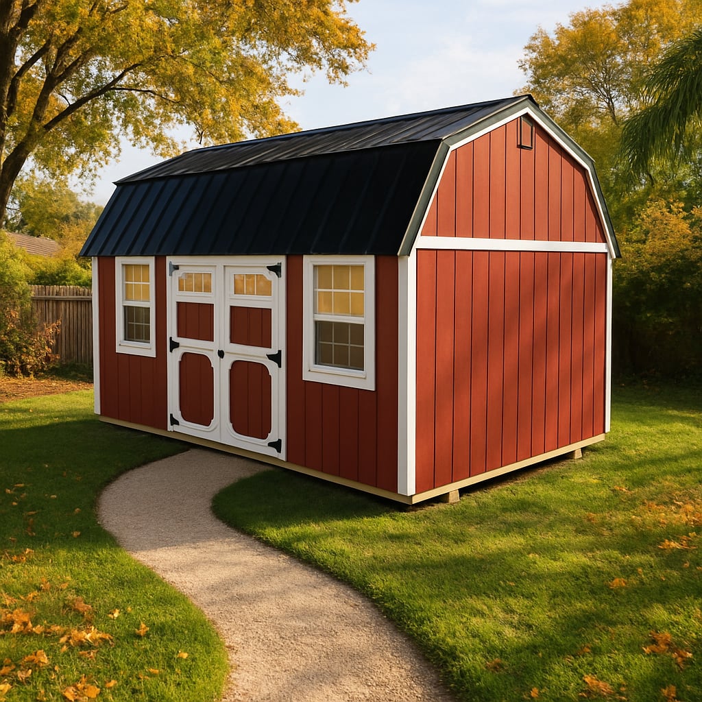 10x16 Side Lofted Barn at ACE Buildings - Graceland of Corpus Christi