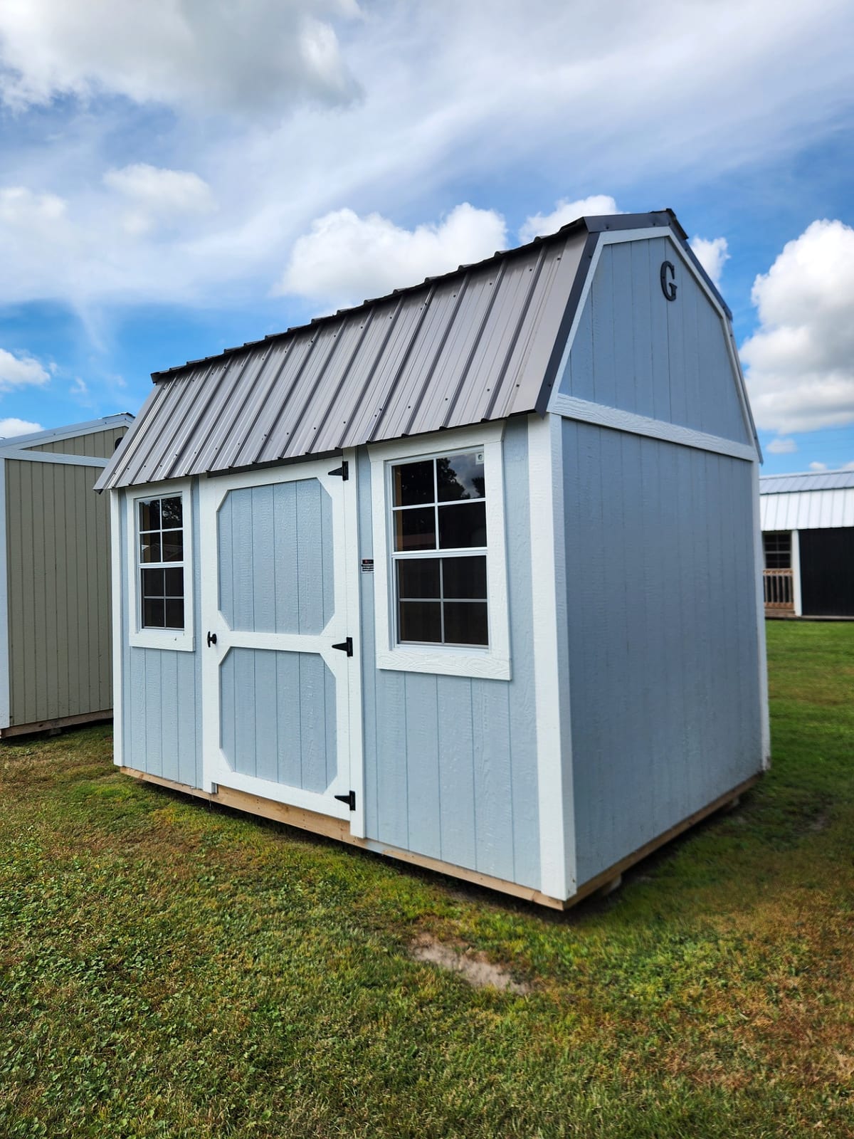 8x12 Side Lofted Barn at Toler's Coastal Structures - Newport
