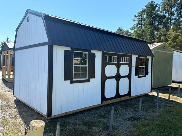 12x20 Side Lofted Barn at Graceland Portable Buildings of the Carolinas / Dixie Motors, LLC