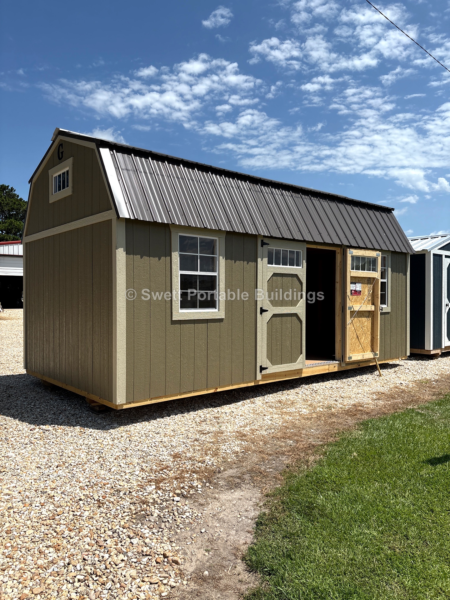10x20 Side Lofted Barn at Swett Portable Buildings LLC