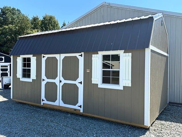 12x20 Side Lofted Barn at Graceland Portable Buildings of the Carolinas / Dixie Motors, LLC