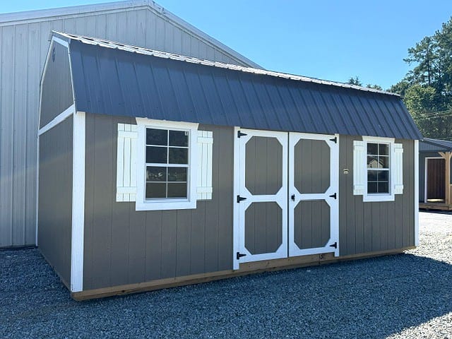 12x20 Side Lofted Barn at Graceland Portable Buildings of the Carolinas / Dixie Motors, LLC