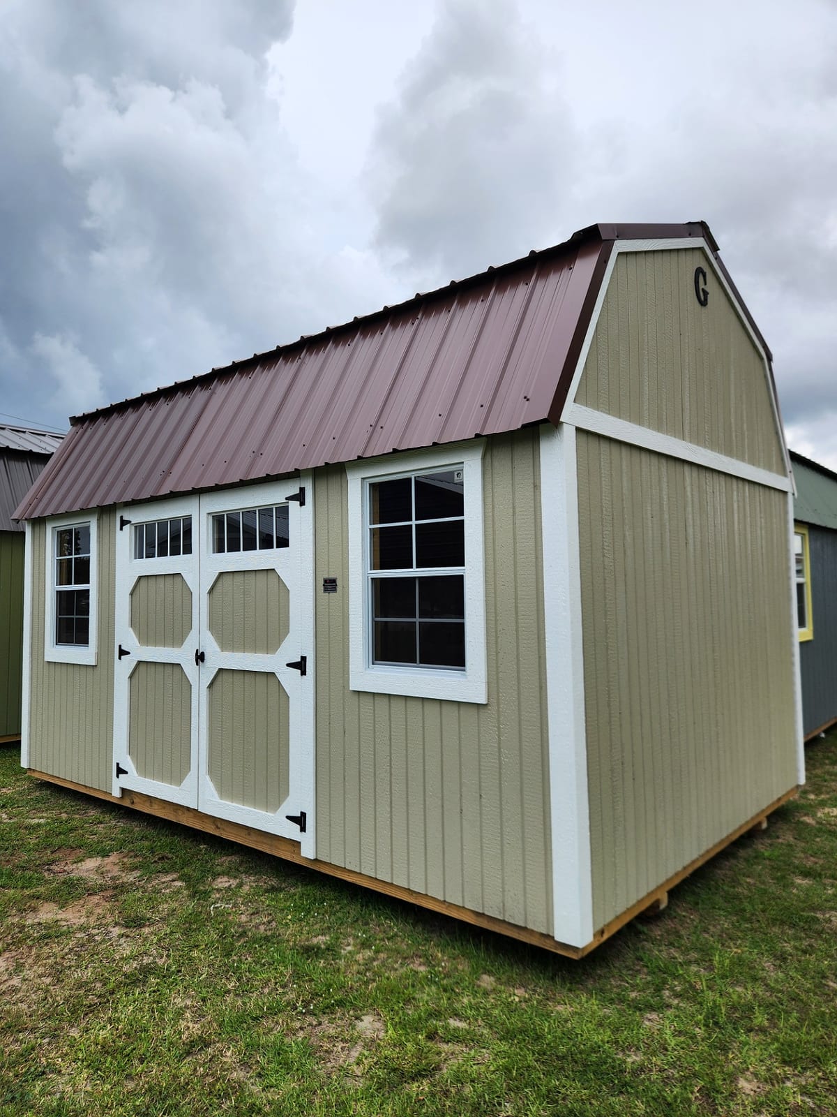 10x16 Side Lofted Barn at Toler's Coastal Structures - Newport