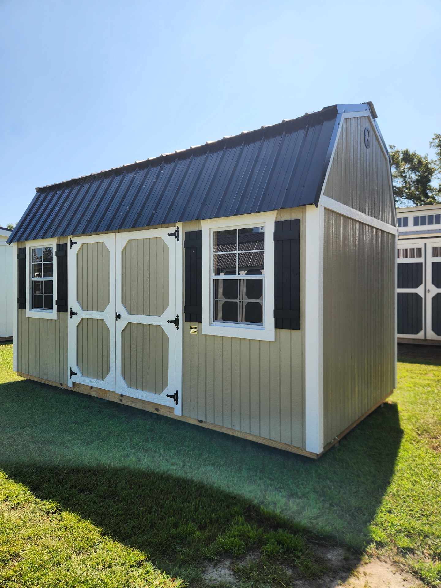 8x16 Side Lofted Barn at Toler's Coastal Structures - Newport
