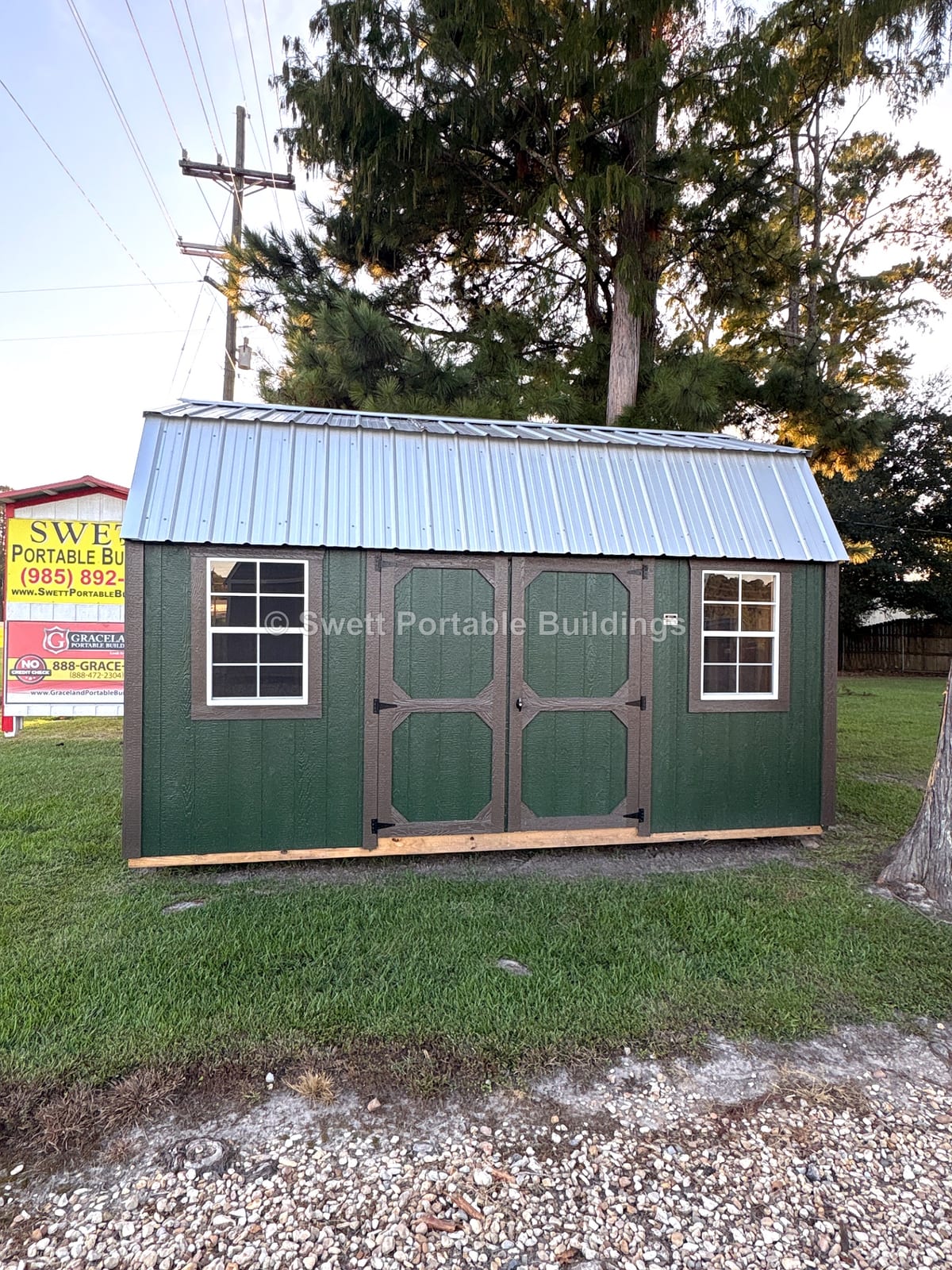 10x16 Side Lofted Barn at Swett Portable Buildings LLC