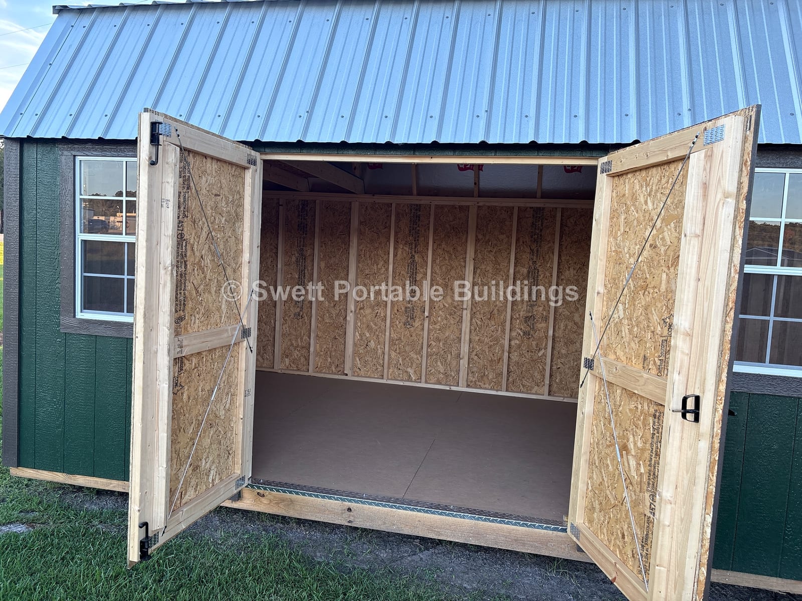10x16 Side Lofted Barn at Swett Portable Buildings LLC