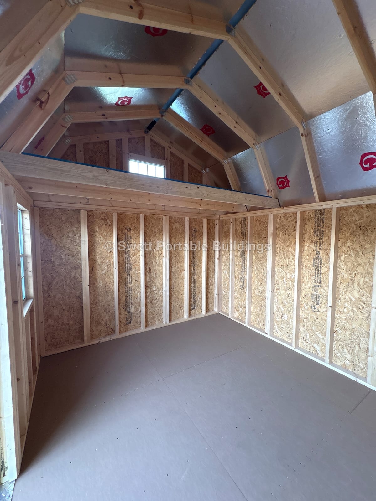10x16 Side Lofted Barn at Swett Portable Buildings LLC