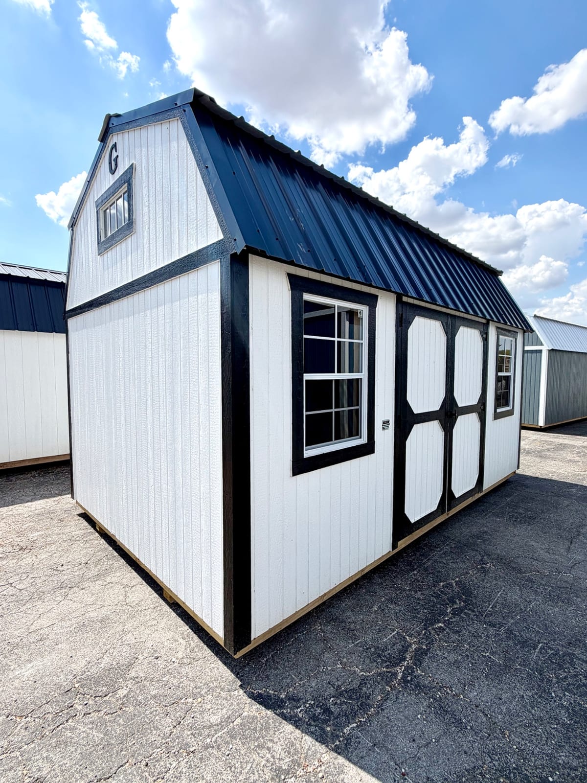 10x16 Side Lofted Barn at Tyler Lot- ETX Steel Tyler