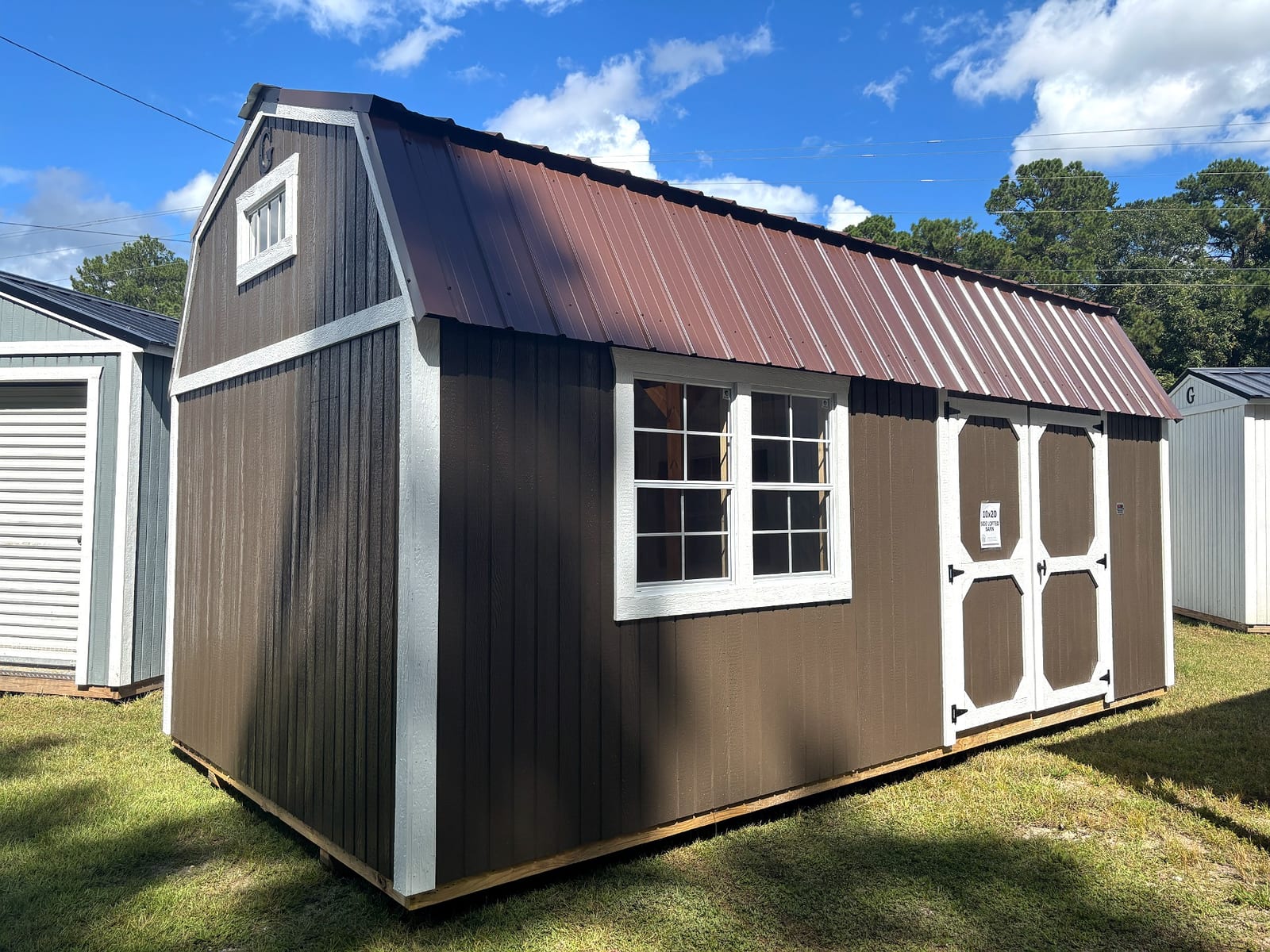10x20 Side Lofted Barn at Portable Buildings of Ravenel