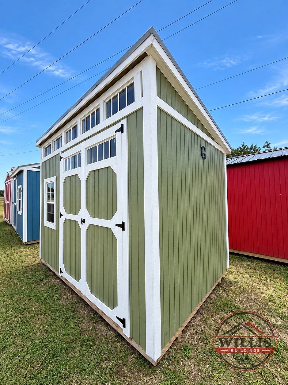 8x12 Urban Shed at Moultrie Lot- Willis Buildings