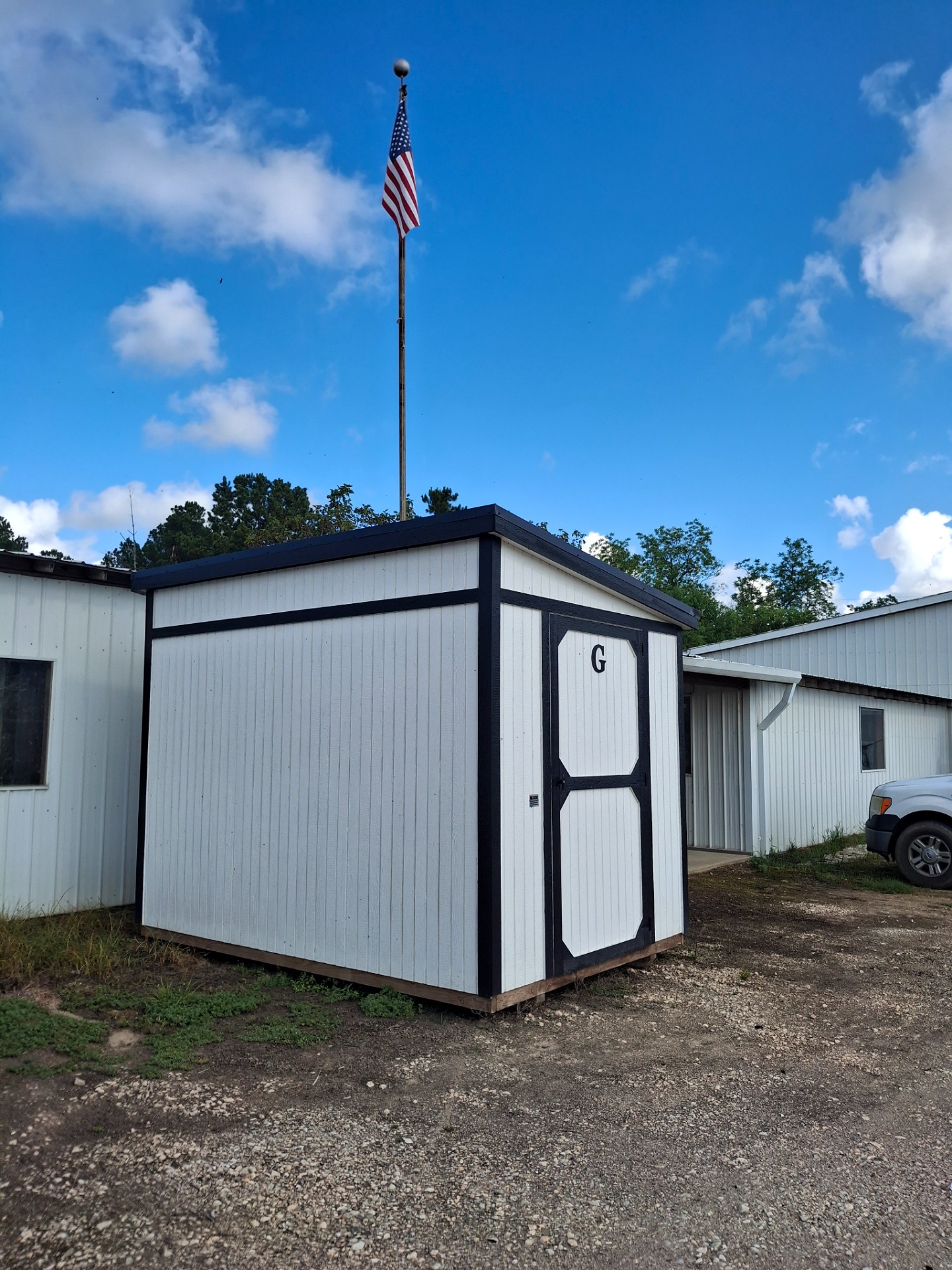 8x12 Urban Shed at Kirbyville Lot - Essex Bros
