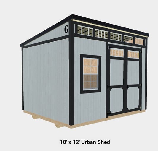10x12 Urban Shed at Graceland of Bay Minette
