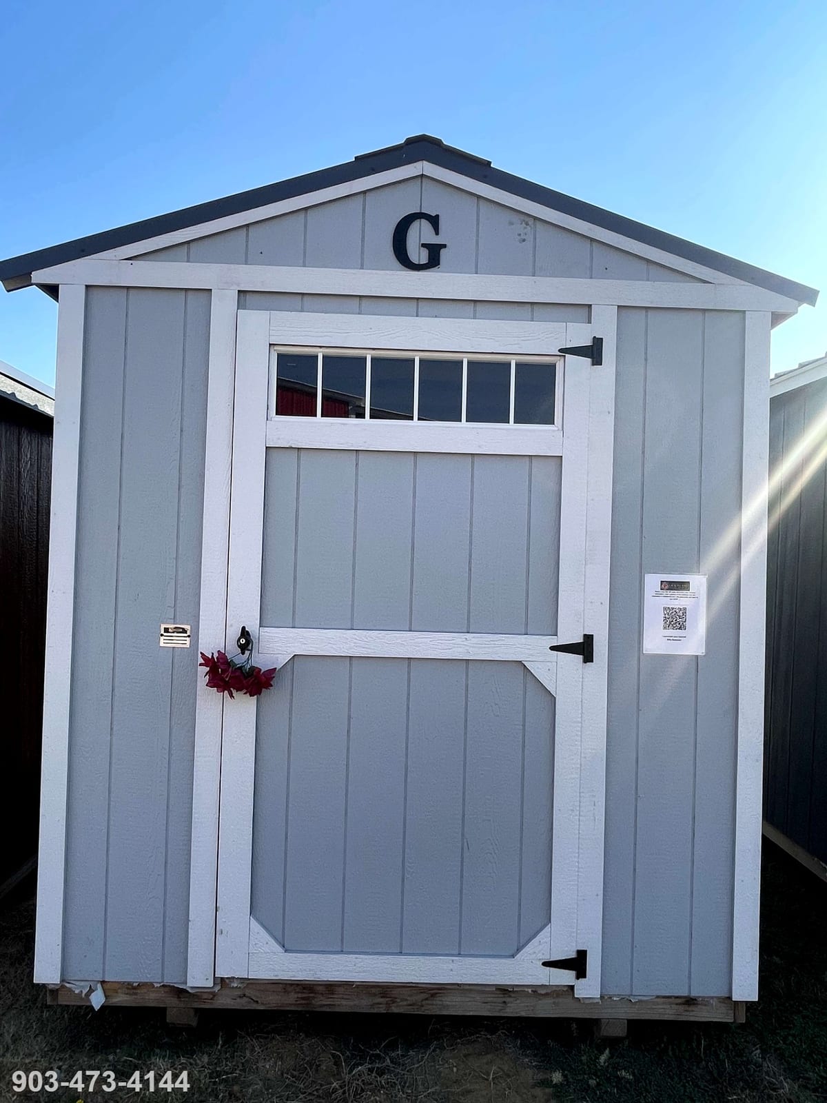 8x12 Utility Shed at Tyler Lot- ETX Steel Tyler
