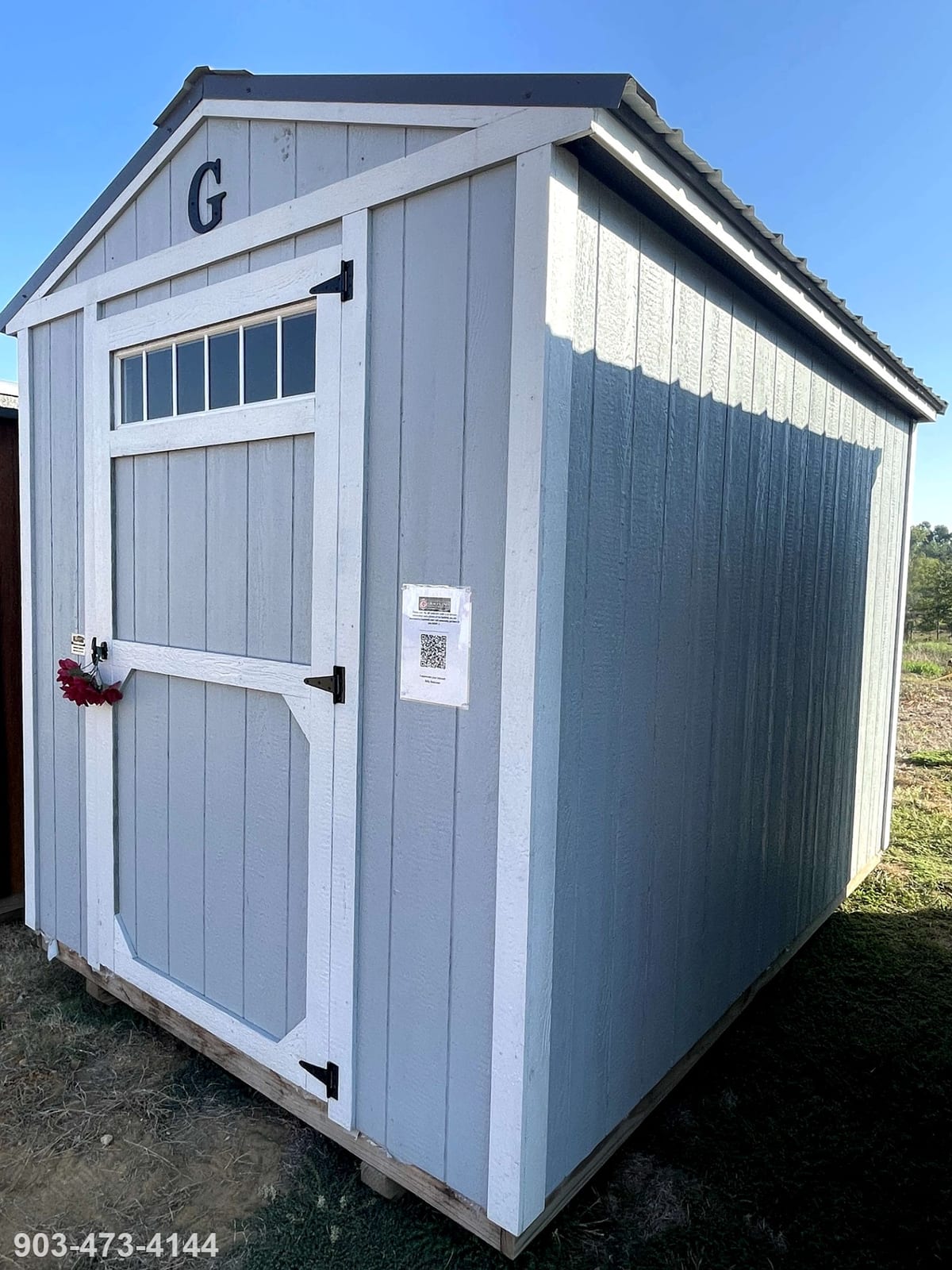 8x12 Utility Shed at Tyler Lot- ETX Steel Tyler