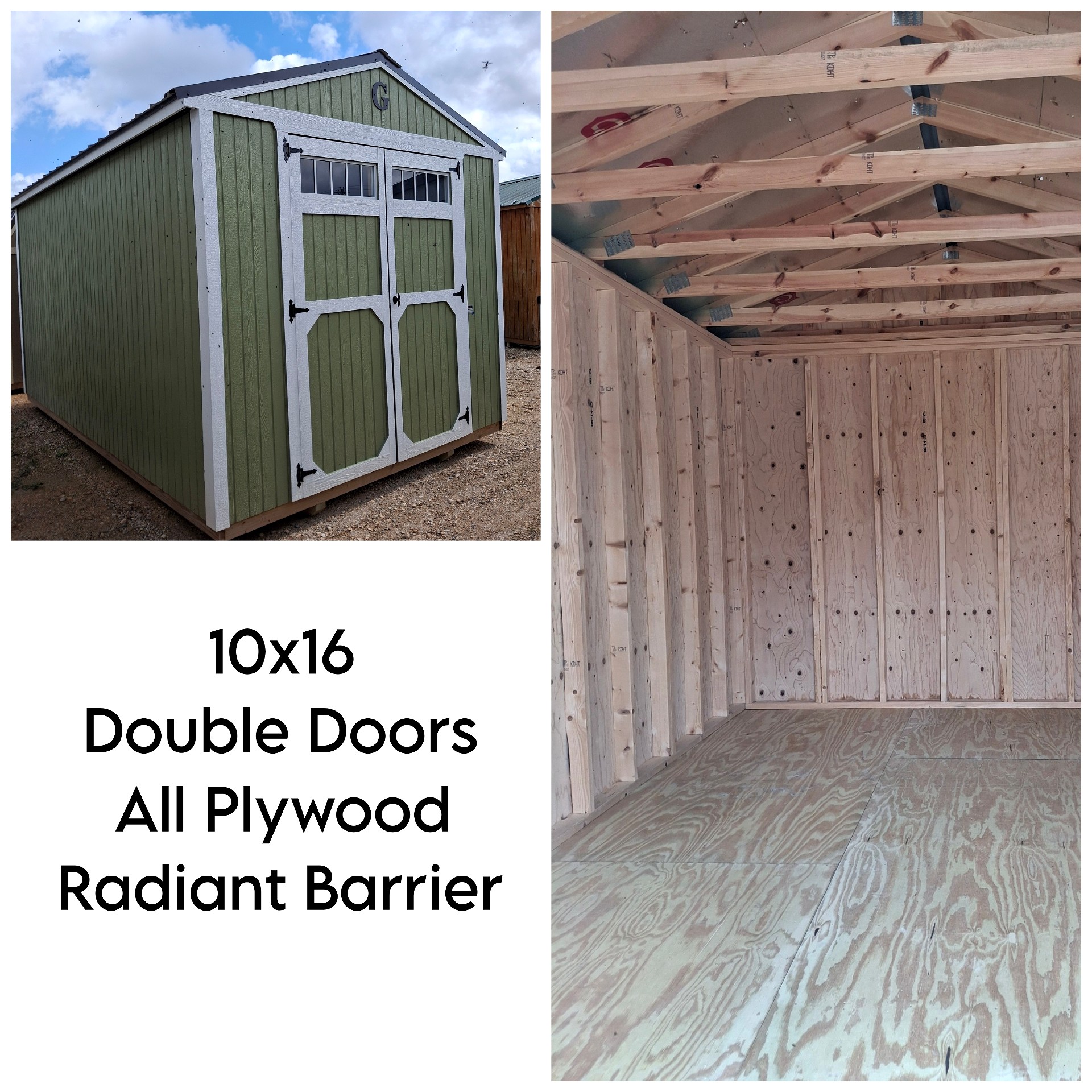 10x16 Utility Shed at Kirbyville Lot - Essex Bros