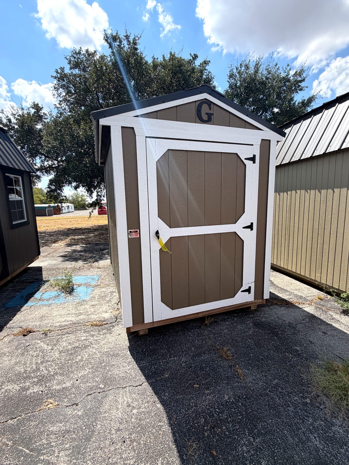 6x8 Utility Shed at Tyler Lot- ETX Steel Tyler
