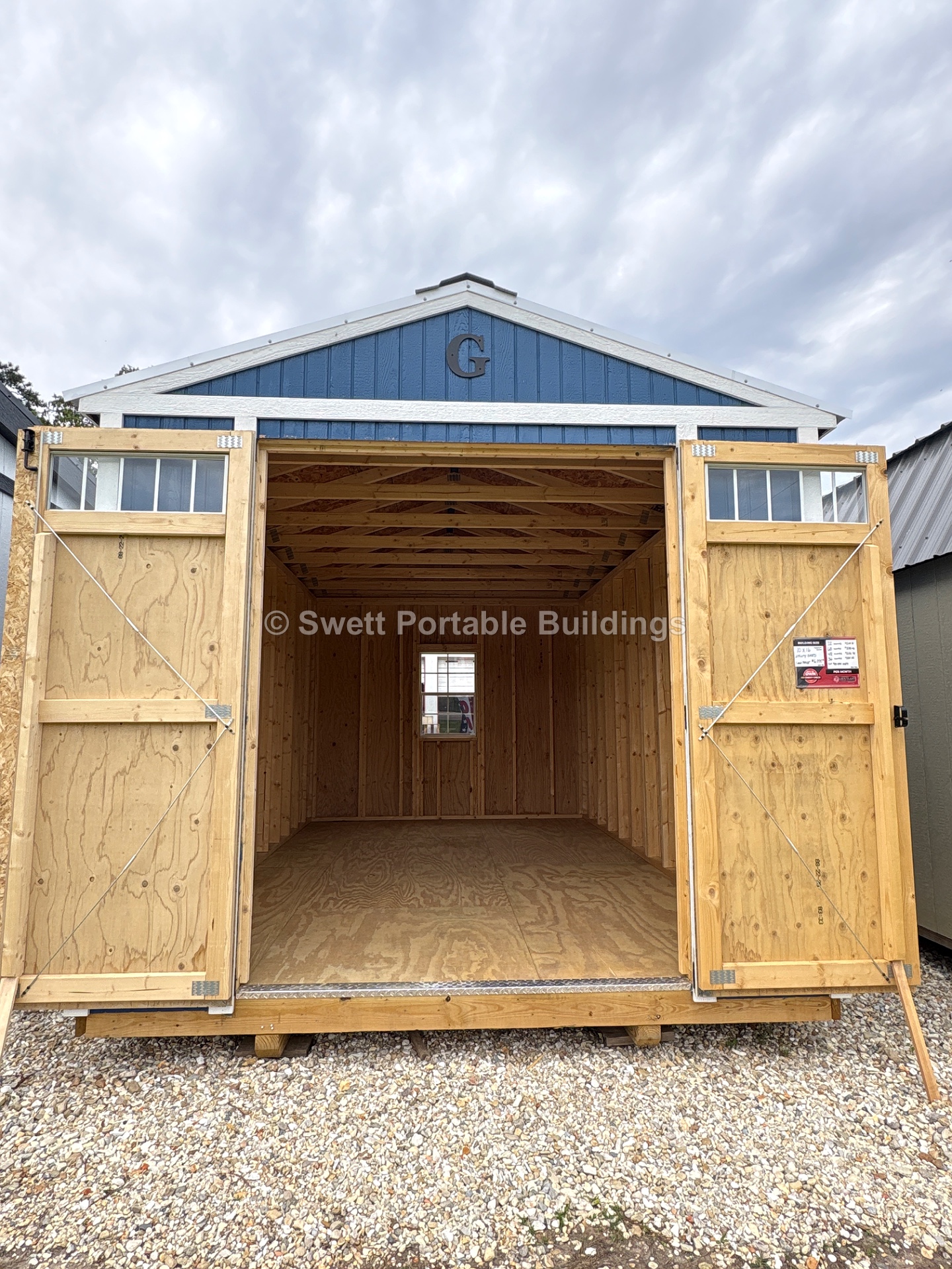 10x16 Utility Shed at Swett Portable Buildings LLC