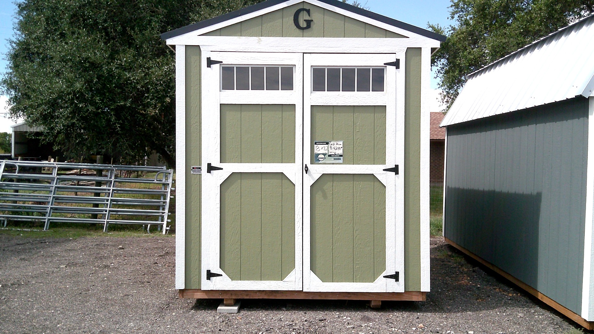 8x12 Utility Shed at Hill  Top Sales
