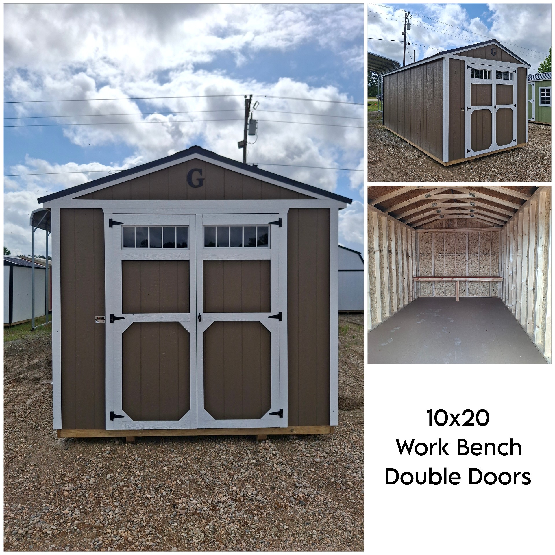 10x20 Utility Shed at Kirbyville Lot - Essex Bros