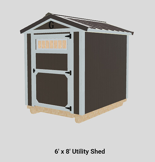 6x8 Utility Shed at ACE Buildings - Graceland of Corpus Christi