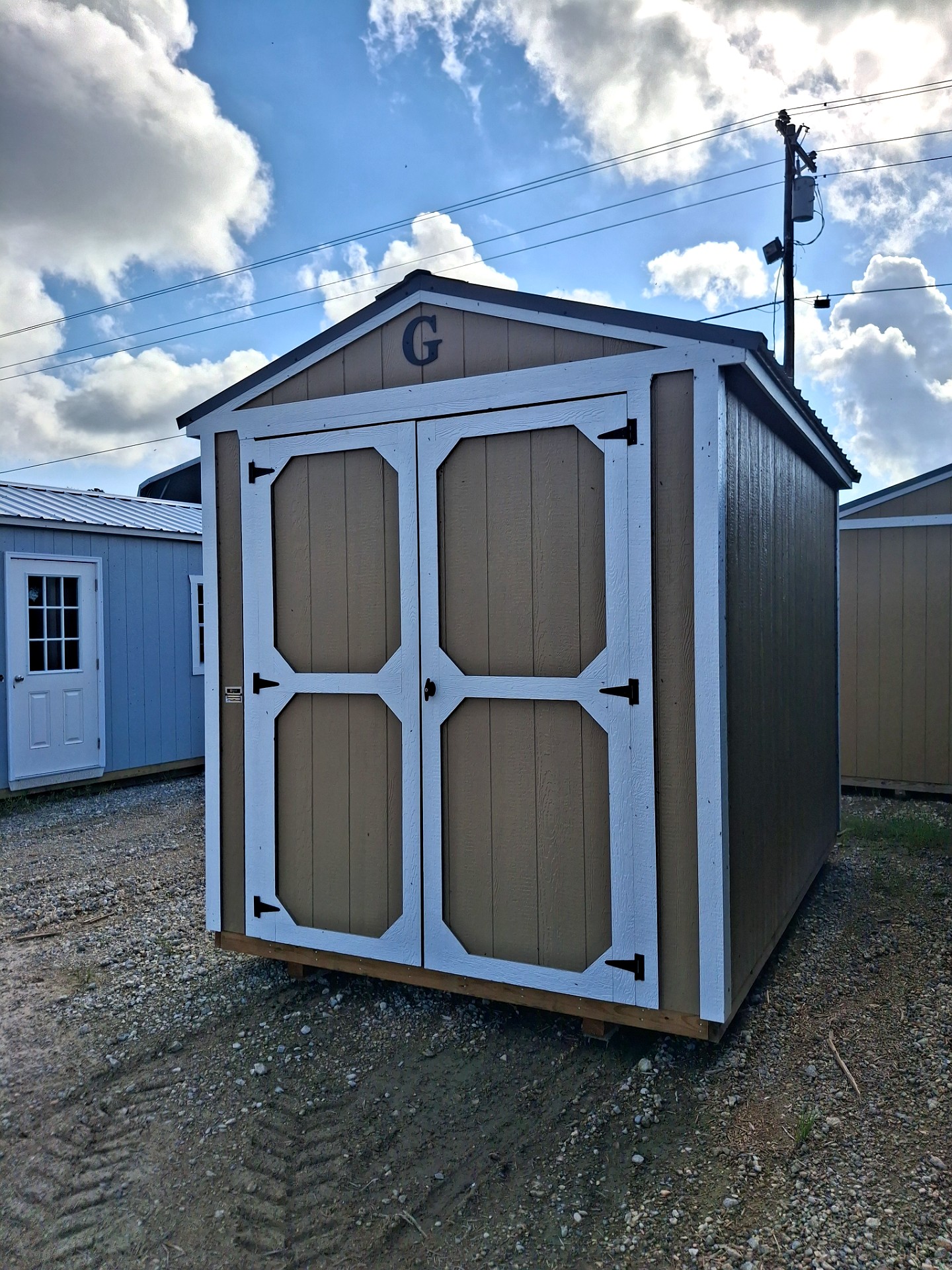 8x12 Utility Shed at Kirbyville Lot - Essex Bros