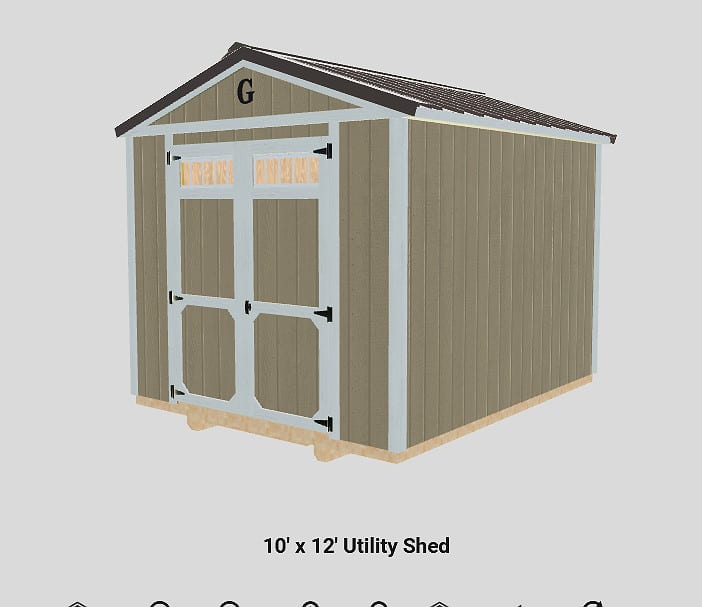 10x12 Utility Shed at ACE Buildings - Graceland of Corpus Christi
