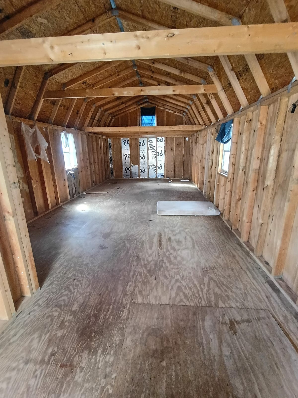 14x36 Wrap Around Porch Lofted Barn Cabin at Jimmy's Portable Buildings of Savannah, TN