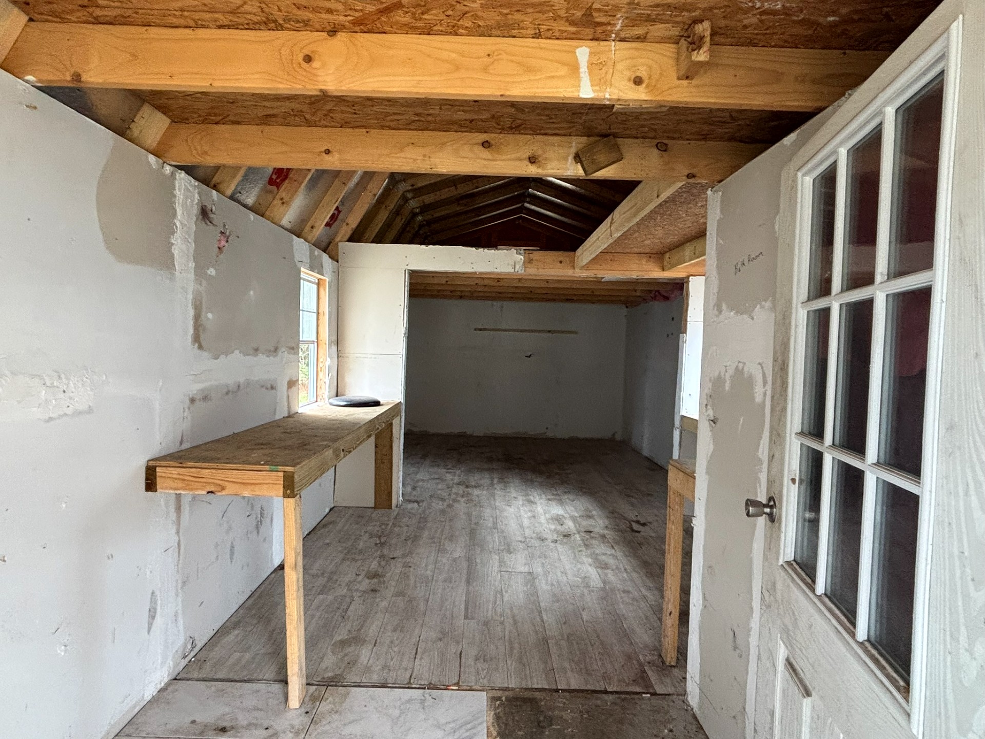 12x32 Wrap Around Porch Lofted Barn Cabin at Portable Buildings of Ravenel
