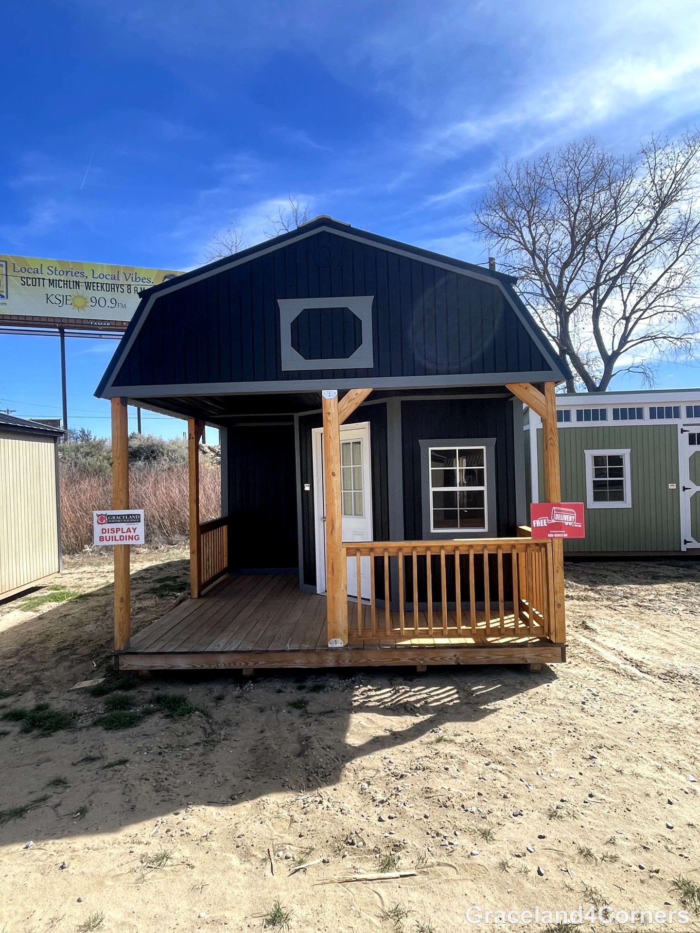 14x28 Wrap Around Porch Lofted Barn Cabin at GRACELAND FOUR CORNERS