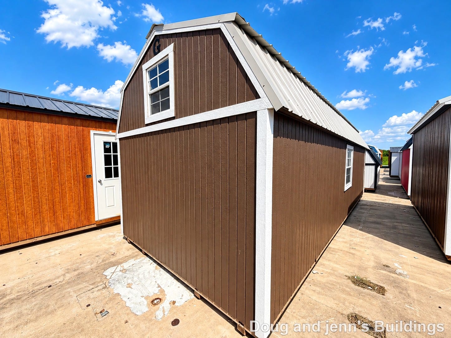 12x32 Wrap Around Porch Lofted Barn Cabin at Doug and Jenn's Buildings