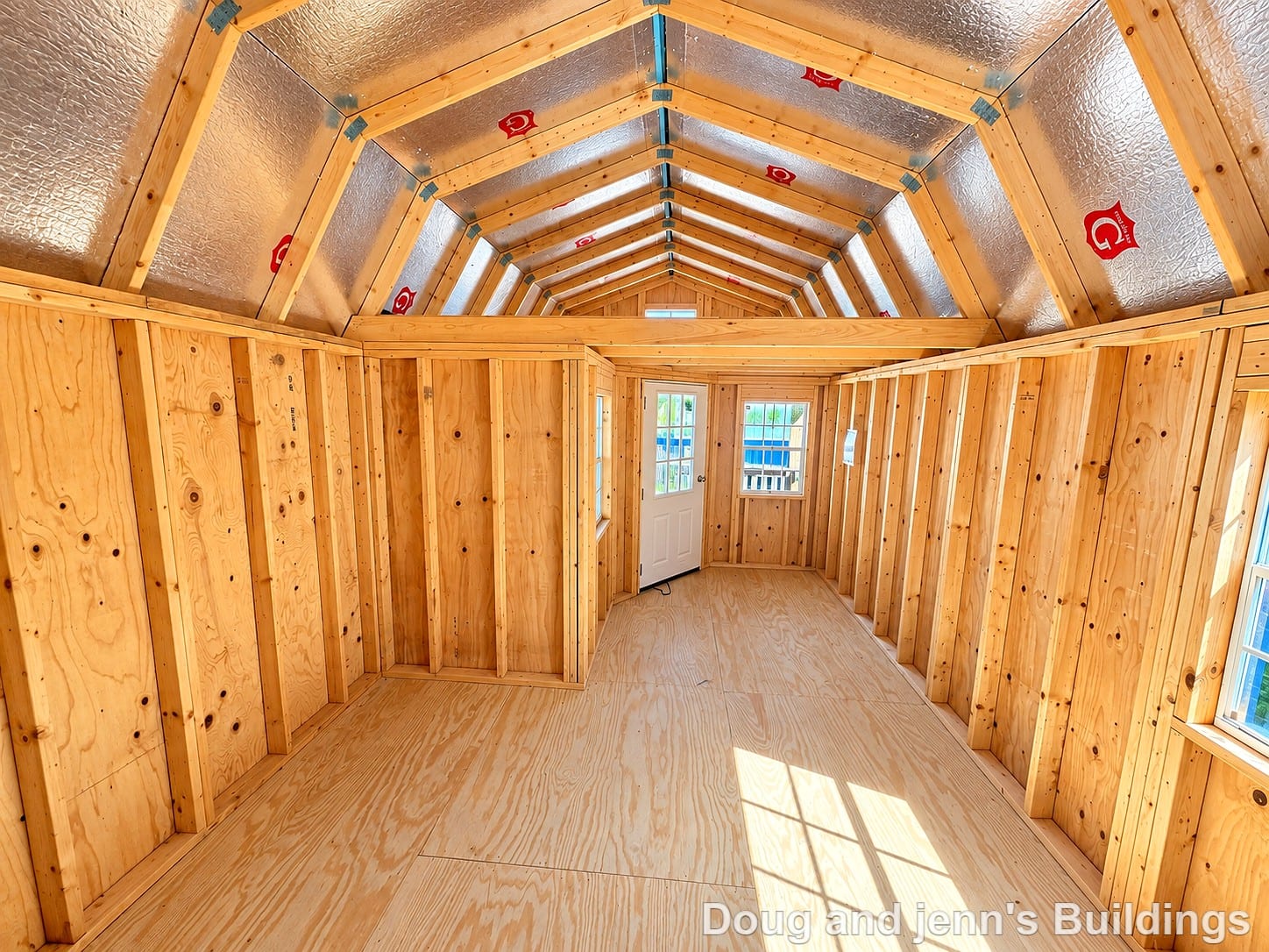 12x32 Wrap Around Porch Lofted Barn Cabin at Doug and Jenn's Buildings