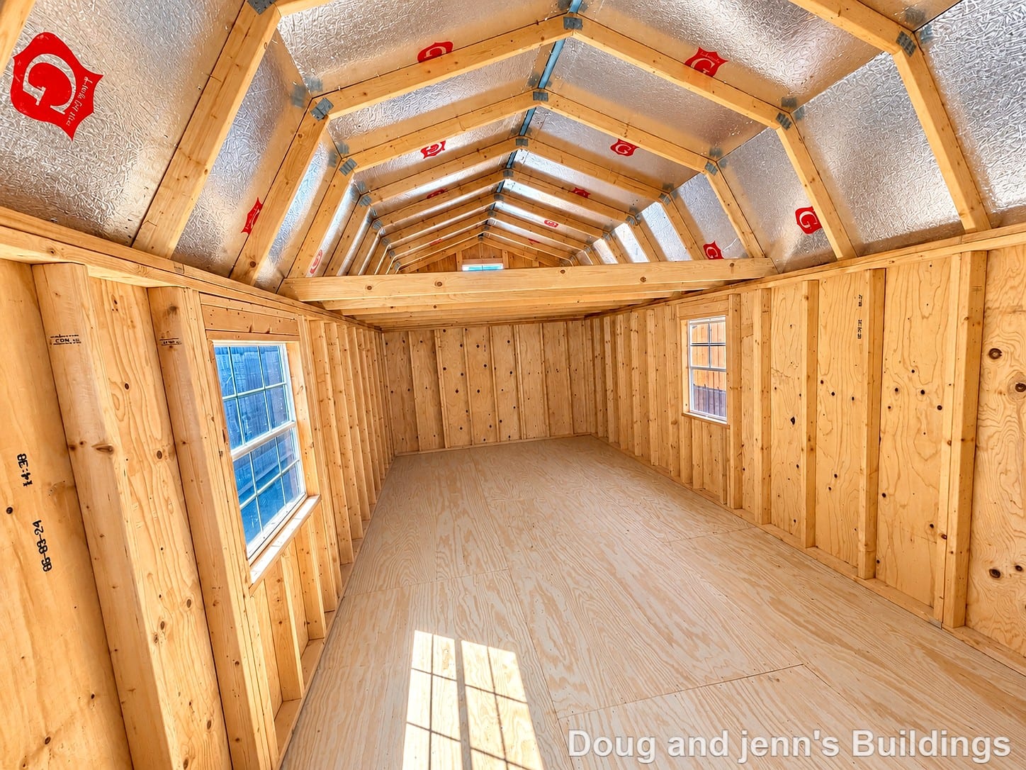 12x32 Wrap Around Porch Lofted Barn Cabin at Doug and Jenn's Buildings