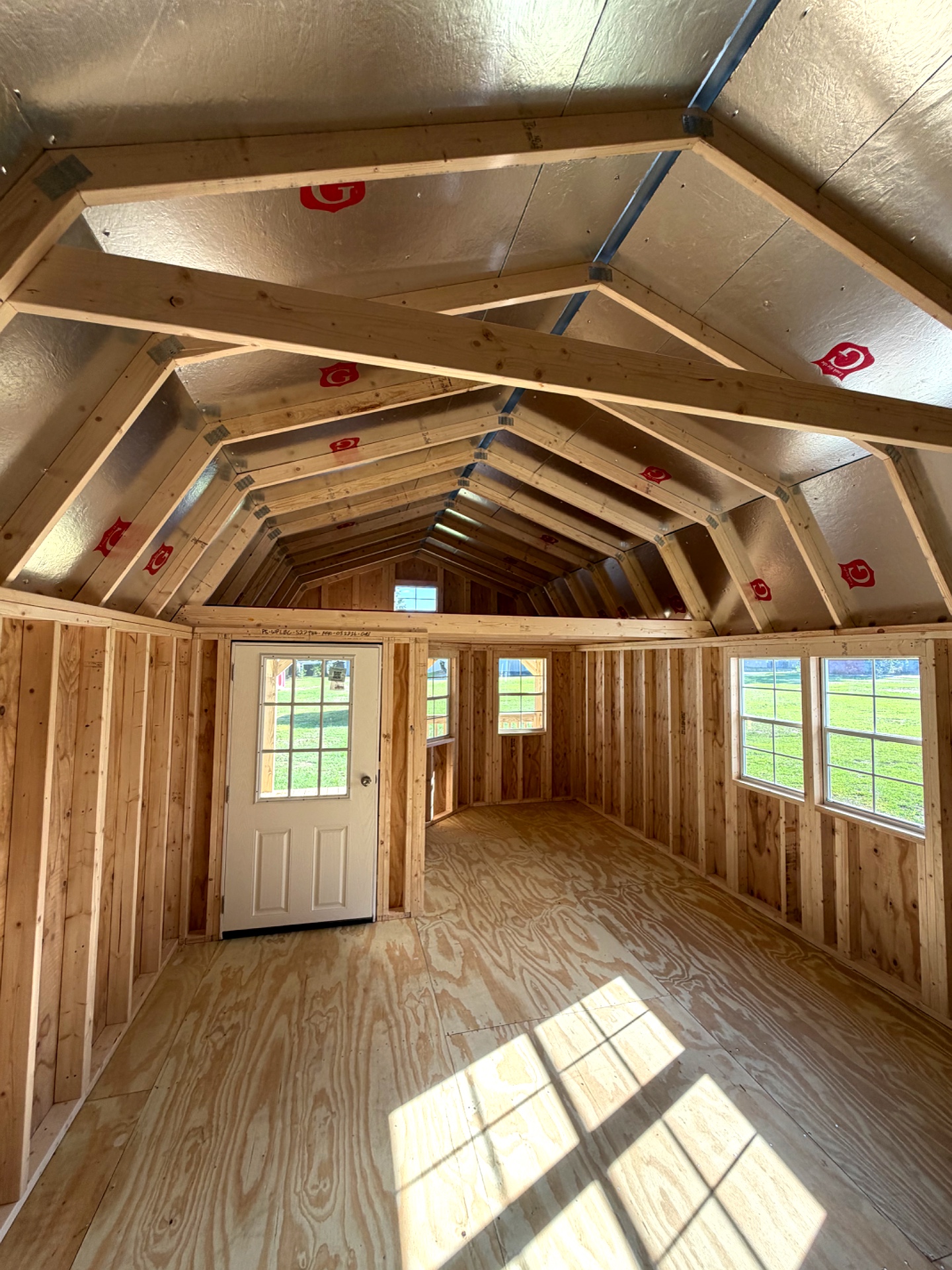 14x40 Wrap Around Porch Lofted Barn Cabin at Willis Buildings