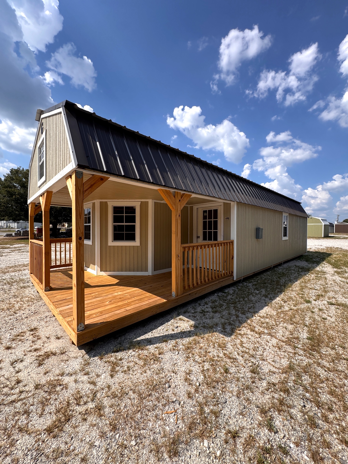 14x40 Wrap Around Porch Lofted Barn Cabin at Graceland of Cumming