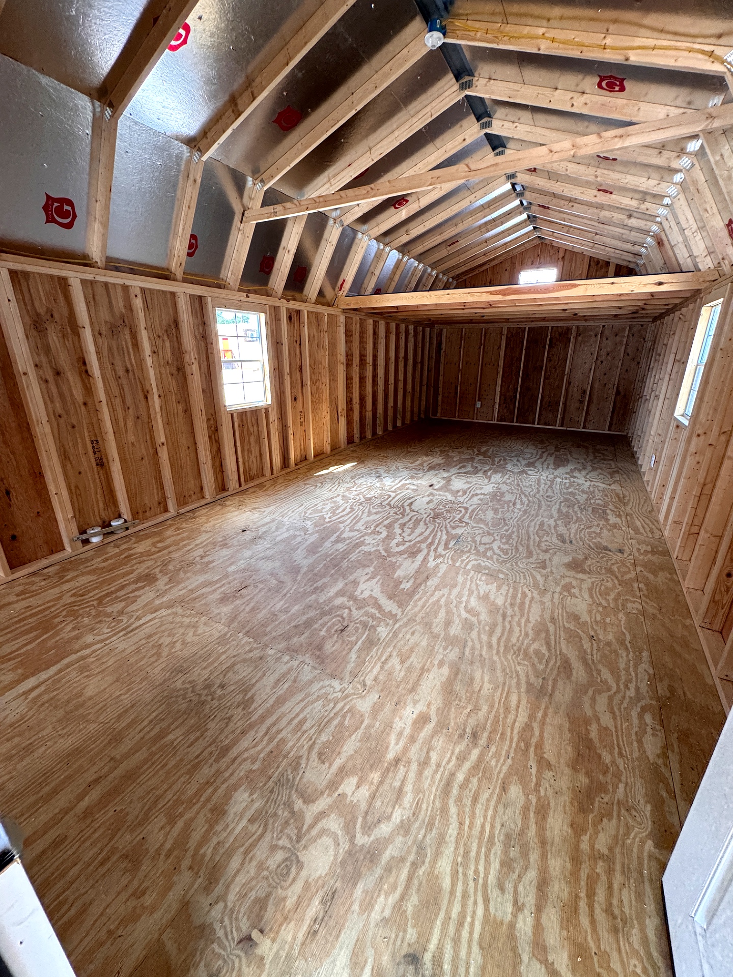 14x40 Wrap Around Porch Lofted Barn Cabin at Graceland of Cumming
