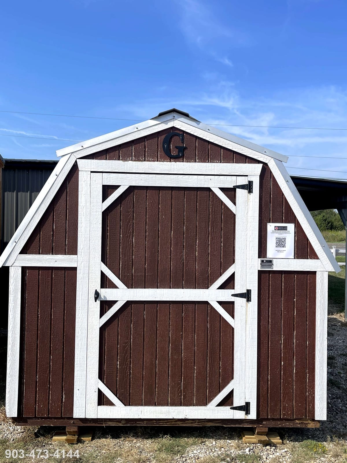 8x12 Barn at Tyler Lot- ETX Steel Tyler