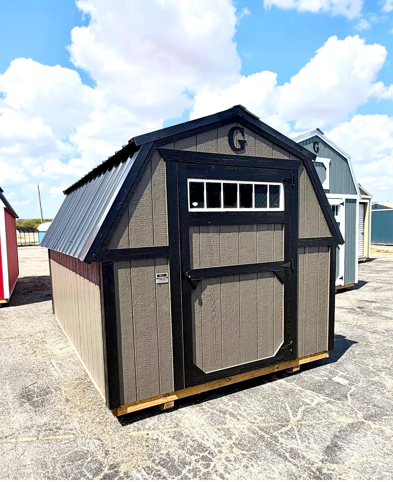 8x12 Barn at Tyler Lot- ETX Steel Tyler