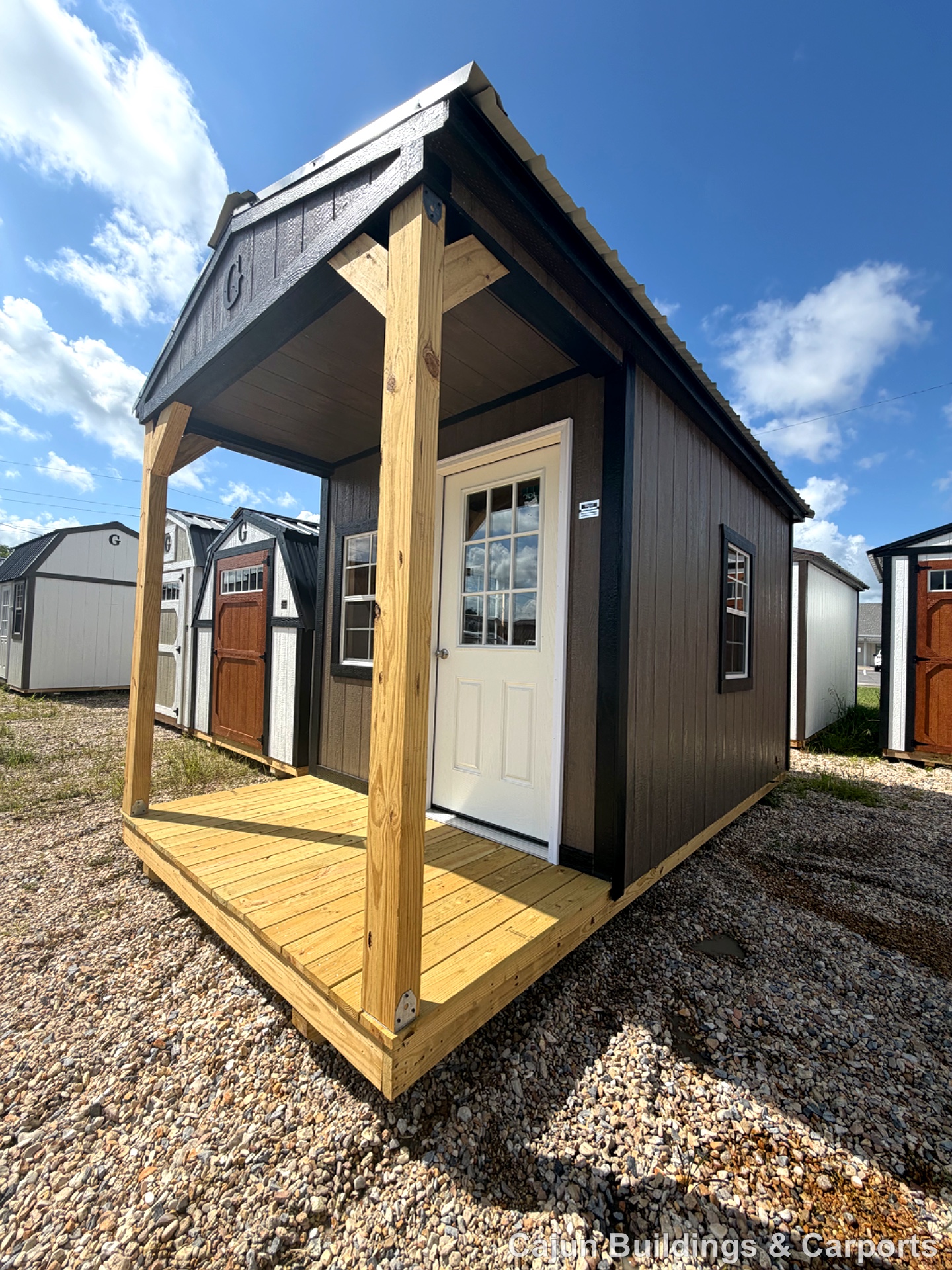 8x16 Cabin at Cajun Buildings and Carports