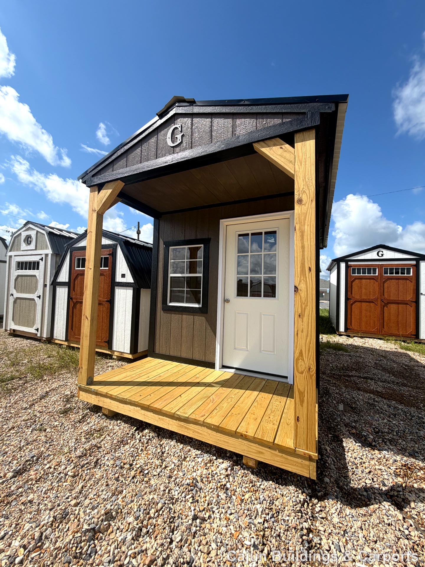 8x16 Cabin at Cajun Buildings and Carports