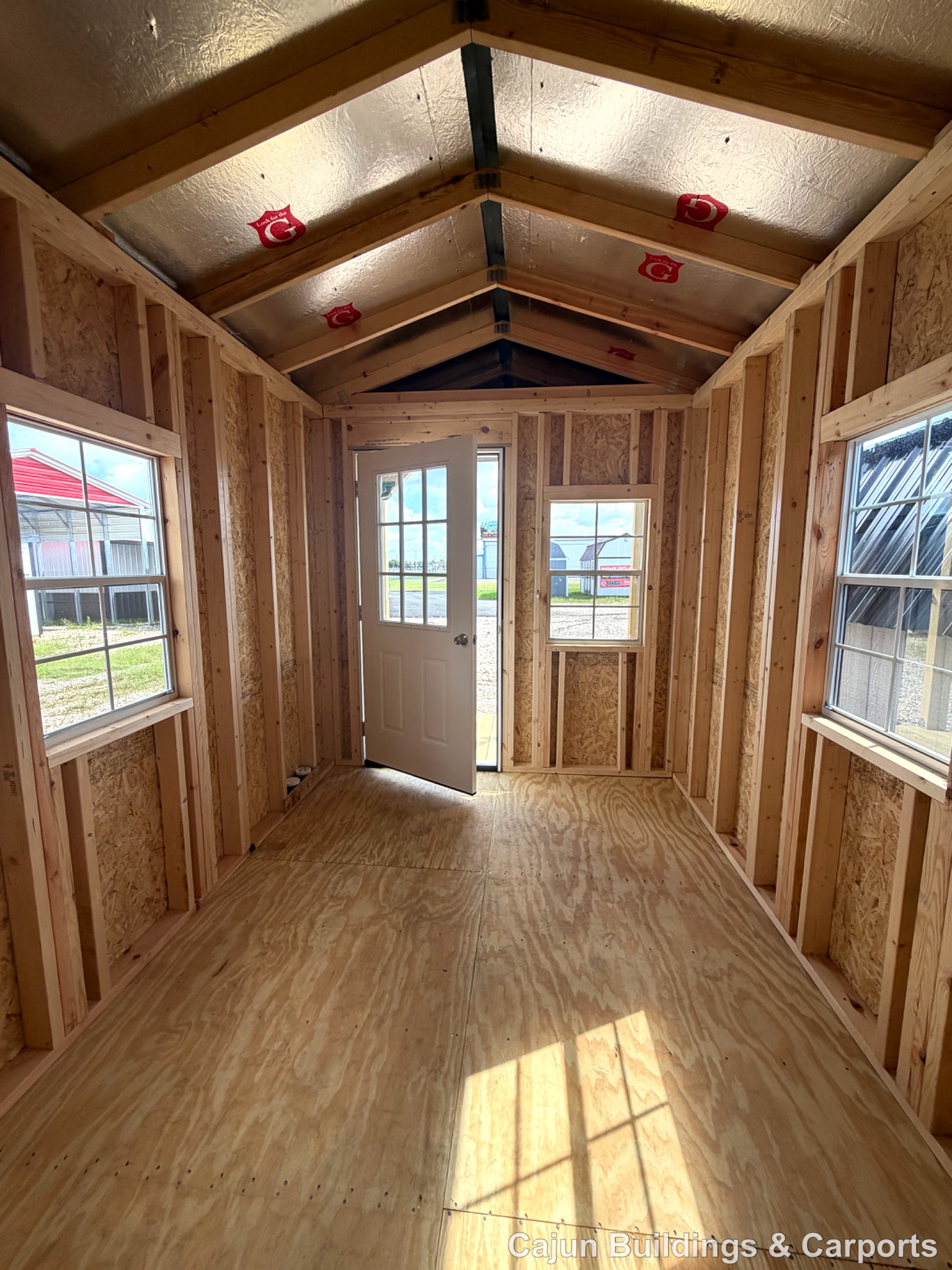 8x16 Cabin at Cajun Buildings and Carports