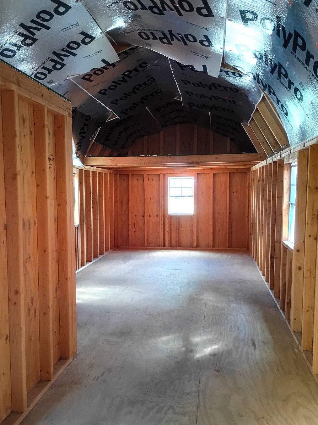 12x32 Corner Porch Lofted Barn Cabin at Jimmy's Portable Buildings of Savannah, TN