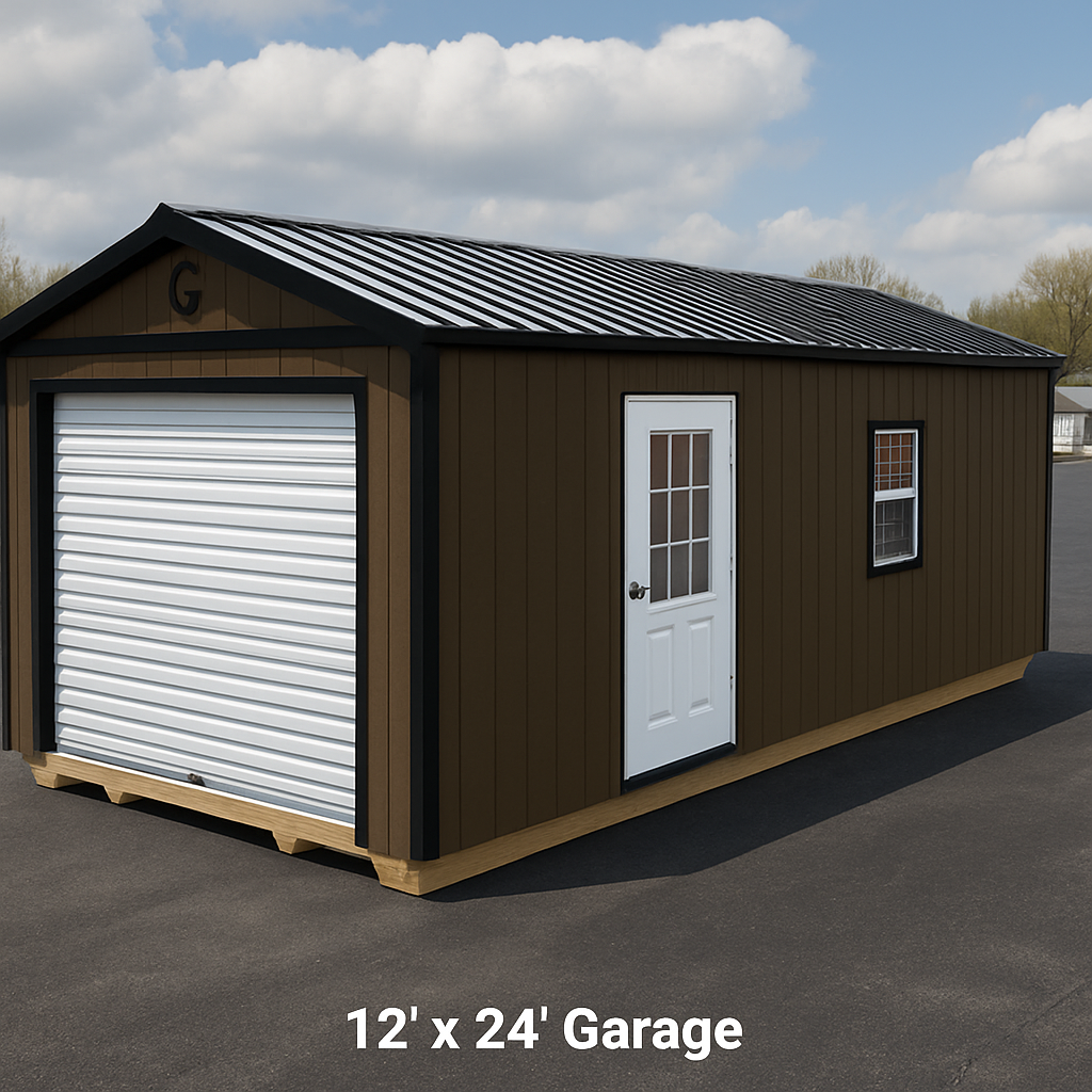 12x24 Garage at Hill  Top Sales